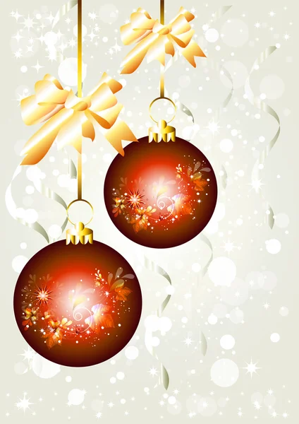 Élégant fond de Noël avec des boules — Image vectorielle