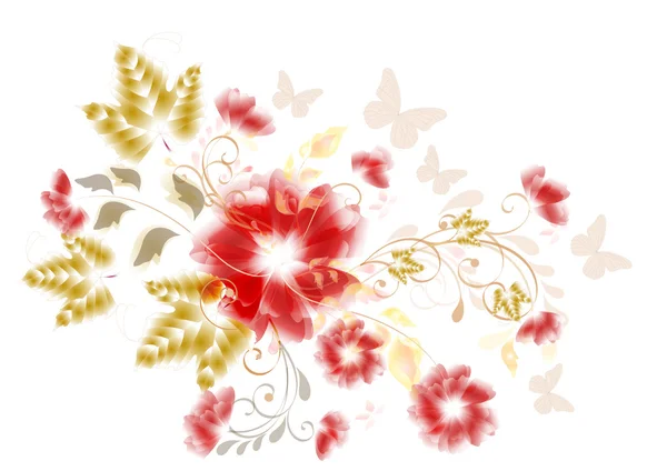 Élément de design floral — Image vectorielle