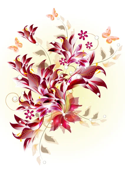 Floral patroon ontwerp — Stockvector