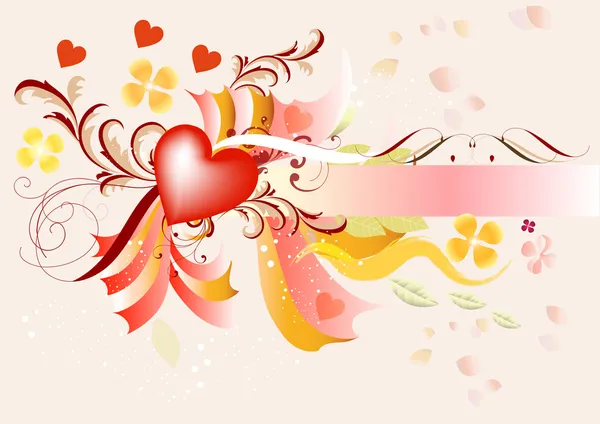 Background with valentines hearts and space for your text — Stock Vector