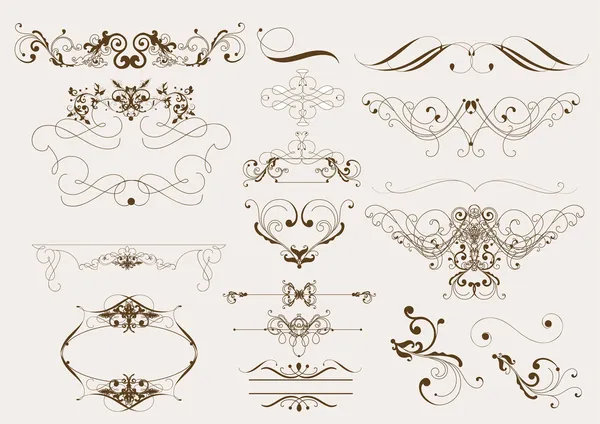 Calligrafisch design elementen en pagina decoratie — Stockvector