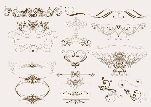 Calligraphic design elements and page decoration