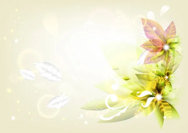 Fond brillant floral avec espace — Image vectorielle