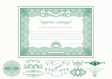 Certificate or coupon for design clipart