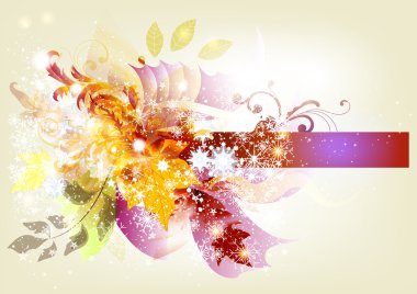 Floral seasonal design with space for text clipart