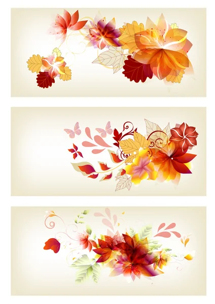 Diseño de folletos en estilo floral — Archivo Imágenes Vectoriales