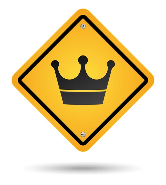 Дорожный знак Crown — стоковое фото
