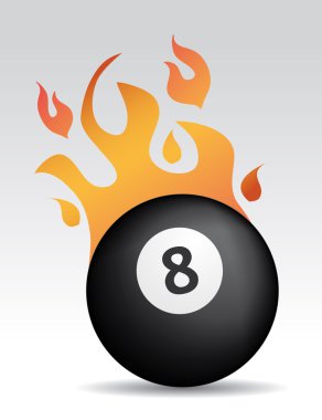 Fire eight ball clipart