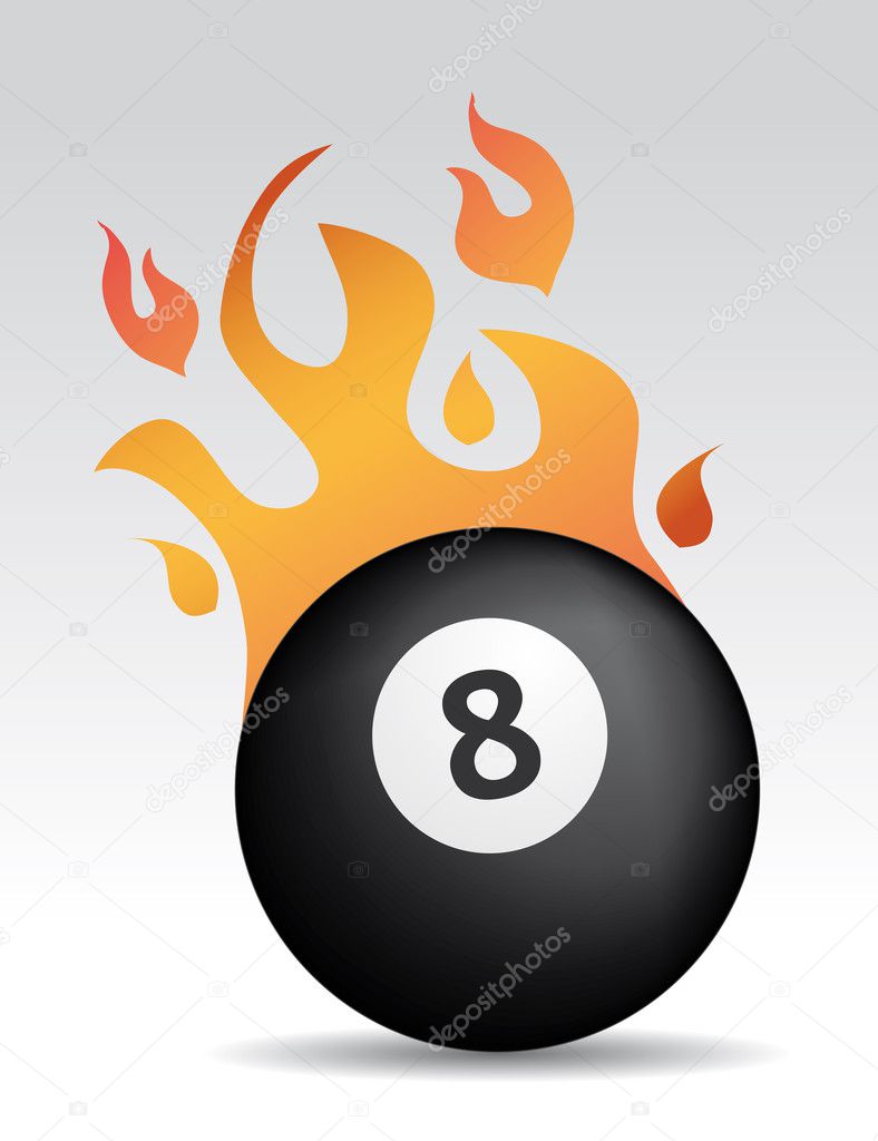 Fire eight ball — Stock Photo © oculo #11625256