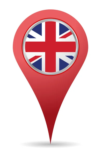 Ícone de localização do Reino Unido — Fotografia de Stock