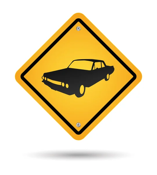 Verkehrszeichen für Autos — Stockfoto