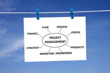 Project management concept diagram clipart