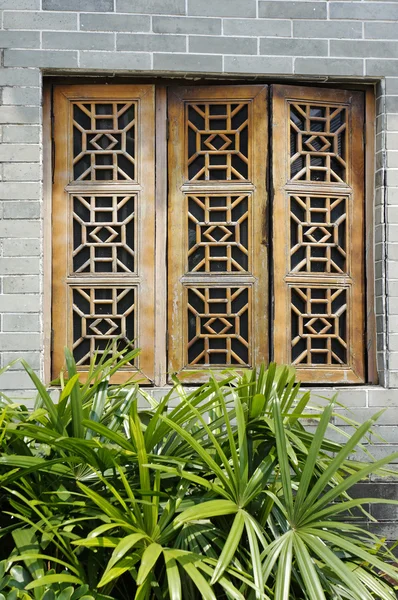 中国传统窗口的框架 — 图库照片