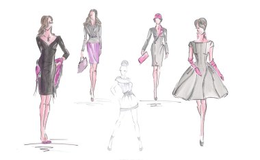 Fashion sketch clipart