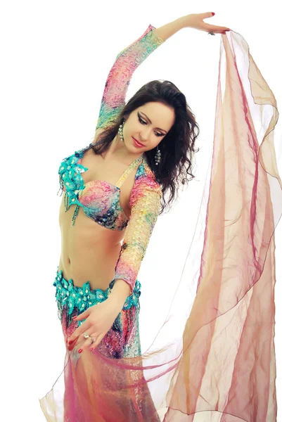 Sexy schöne orientalische Tänzerin lizenzfreie Stockbilder