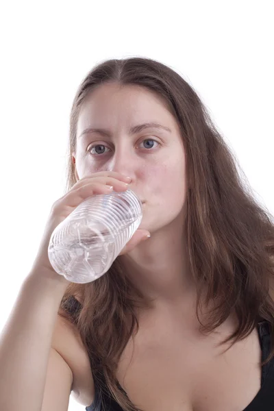Drinking from bottle — Stock Photo, Image