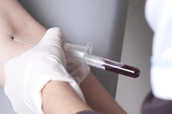 Drawing blood procedure — Stock Photo, Image