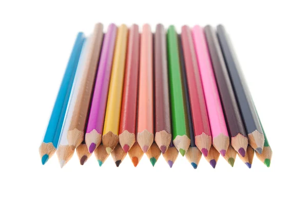 Размещение цветных карандашей — стоковое фото