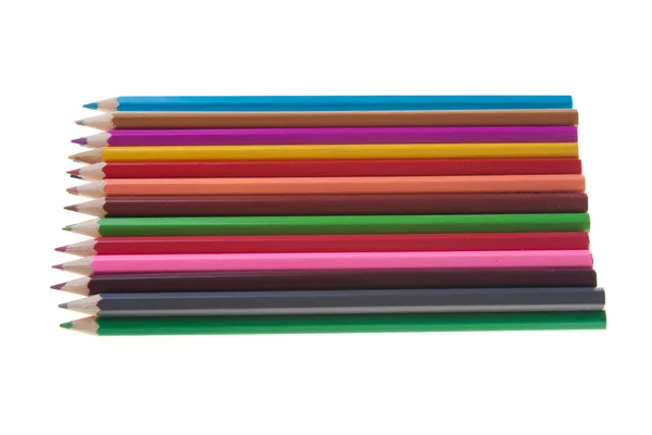 Color pencils arrangment — Stock Photo, Image