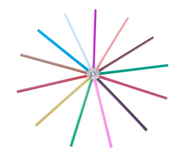 stock image Color pencils arrangment