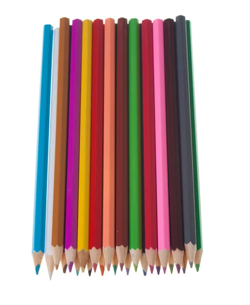 Color pencils arrangment — Stock Photo, Image