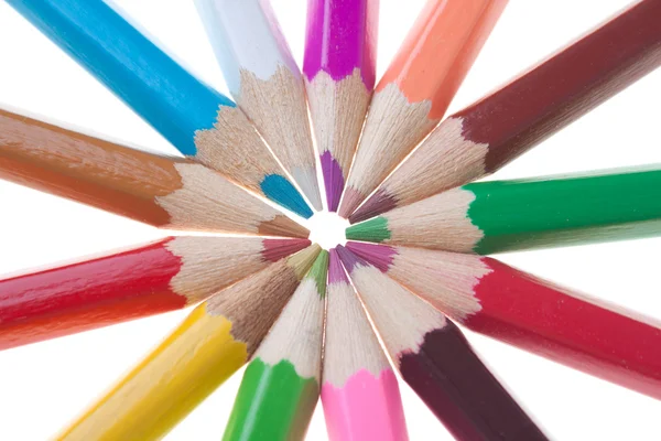 Arrangement de crayons de couleur — Photo
