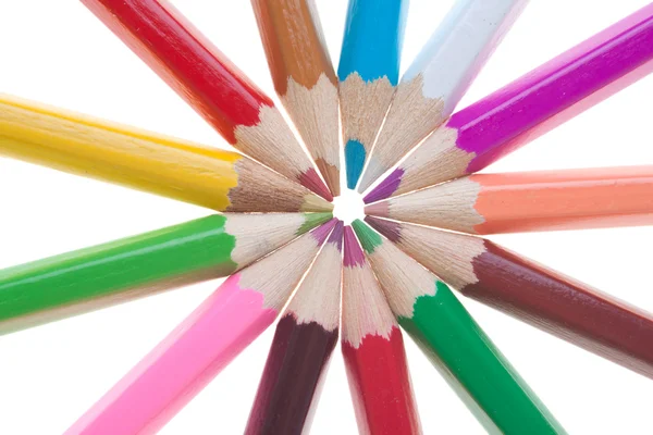 Disposición de lápices de color — Foto de Stock