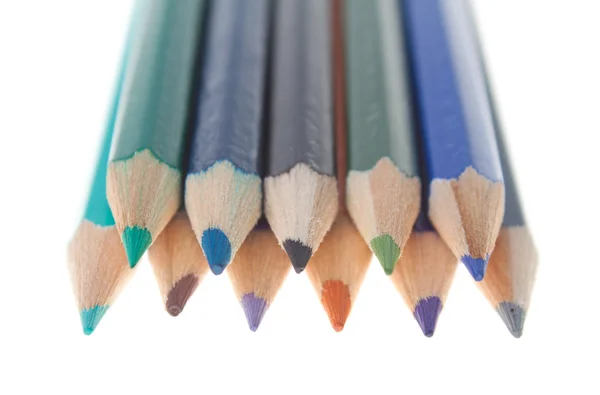 Kleur potloden arrangement — Stockfoto