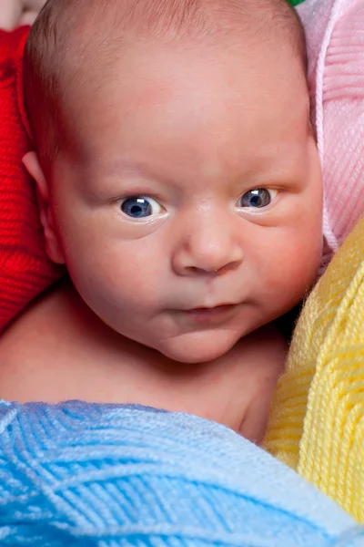 Baby in yarn — Stock Photo, Image