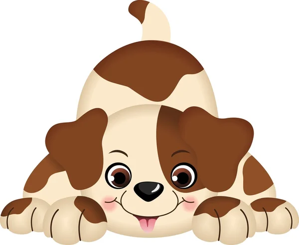 Mascota perro jugando — Vector de stock