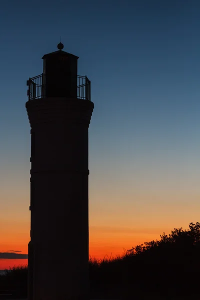 Deniz feneri siluet — Stok fotoğraf