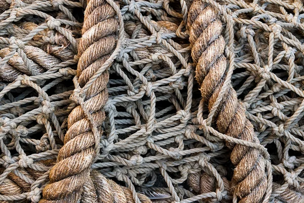 Rustico corda rete di pesce — Foto Stock
