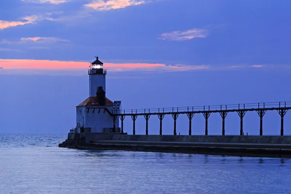 Michigan City tramonto — Foto Stock