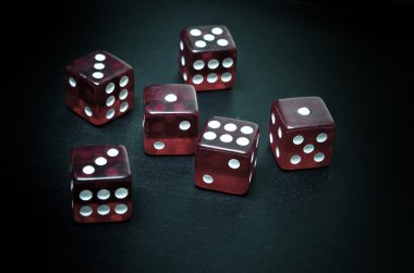 Dice on black clipart