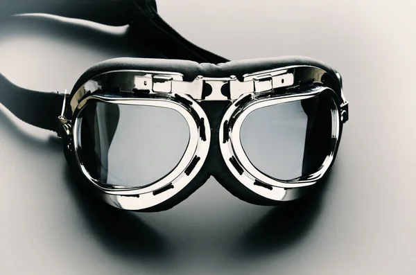 Close up photo of bike goggles — Stock Photo, Image