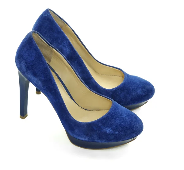 Blue ladies shoes — Stock Photo, Image