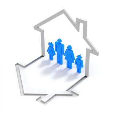 Family house concept clipart