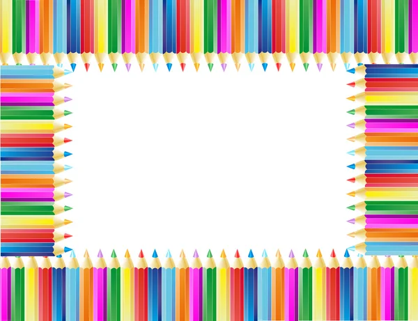 Het frame van potloden — Stockvector
