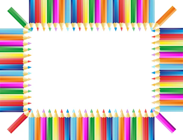 Het frame van potloden — Stockvector