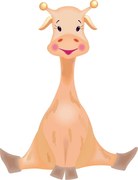 La girafe amusante — Image vectorielle