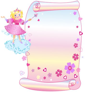 The princess and the scroll clipart