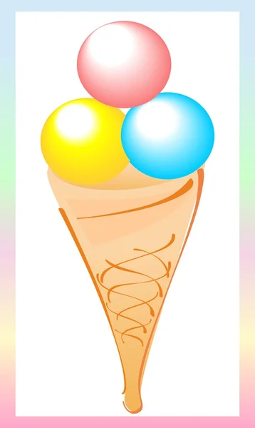 The ice cream — Stock Vector