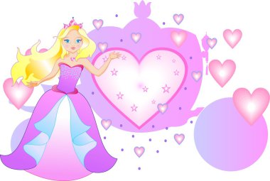 These are princess with carriage clipart