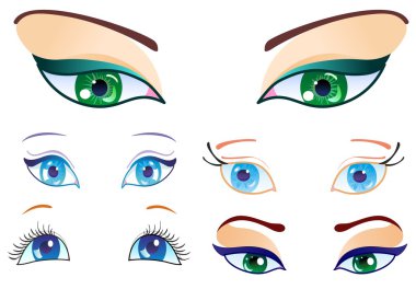 Set of eyes clipart