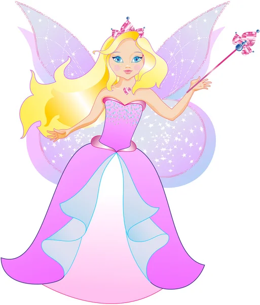 Princezna je motýl — Stockový vektor