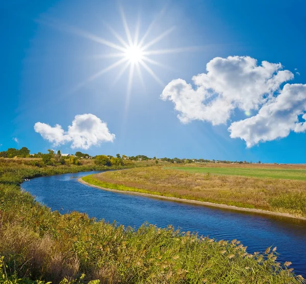 Summer river in a stepe — Stock Photo, Image