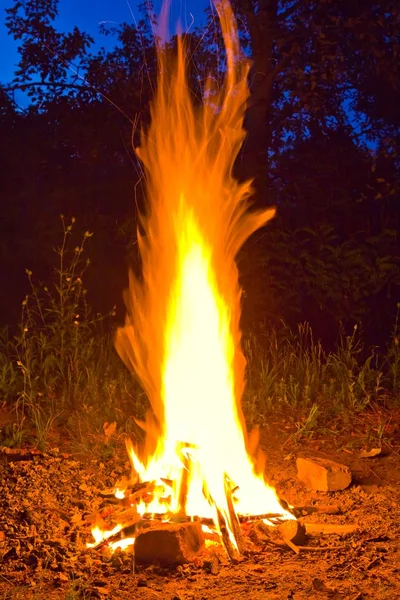Oheň na noc — Stock fotografie