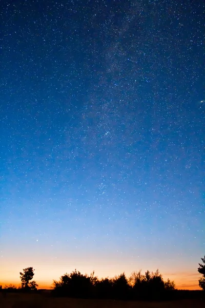 Prachtige Nachtscène met Melkweg — Stockfoto