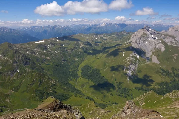 Mountain valley panorama — Stock Photo, Image