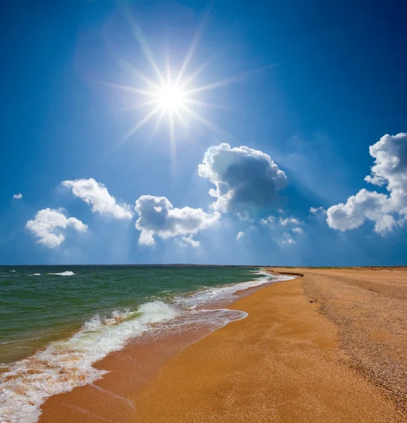 Verão mar praia de areia — Fotografia de Stock